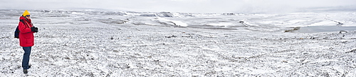 tourist, Tundra, snow scape