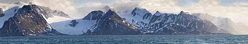 Seascape and Mountains. Longyearbyne, Svalbard, Norway