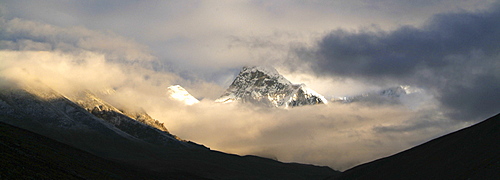 Mountain and Clouds. Himalayas Tibet