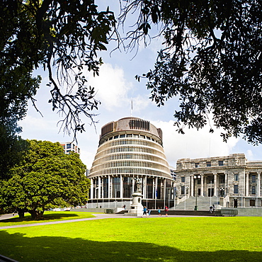 Beehive, the New Zealand Parliament Buildings, Wellington, North Island, New Zealand, Pacific 