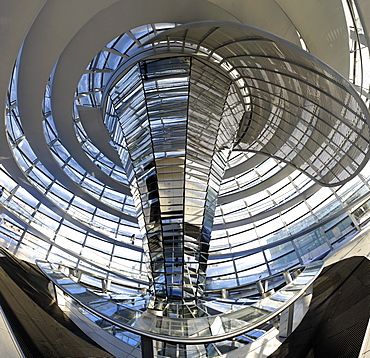 Inside the dome, Reichstag building, Berlin, Germany