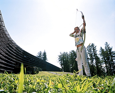 Archer, Vigilius Mountain Resort, Vigiljoch, Lana, Trentino-Alto Adige/Suedtirol, Italy