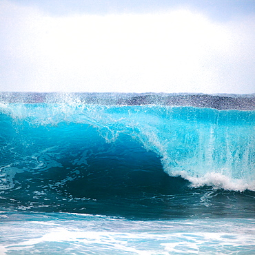 Hawaii, Oahu, Beautiful wave breaking.