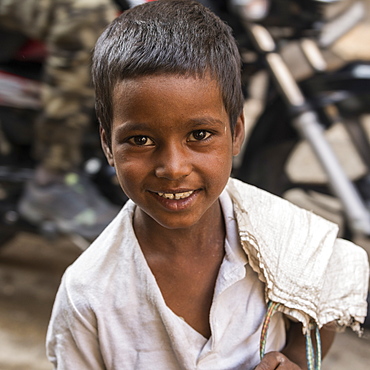 Portrait of a young Indian boy, Jaisalmer, Rajasthan, India