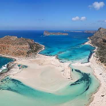 Balos Beach and Bay, Peninsula of Gramvousa, Chania, Crete, Greek Islands, Greece, Europe