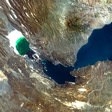 Ardoukoba Volcano, Djibouti, True Colour Satellite Image. Ardoukoba, Djibouti, true colour satellite image. Ardoukoba is a volcano located close to Assal Lake in Djibouti. Image taken on 13 May 2000 using LANDSAT data. Print size 30 x 30 cm.