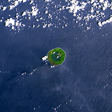 Niuafo'Ou Volcano, Tonga Islands, True Colour Satellite Image