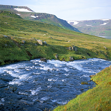 Hesteyri River, Hornstrandir, north west, Iceland, Polar Regions