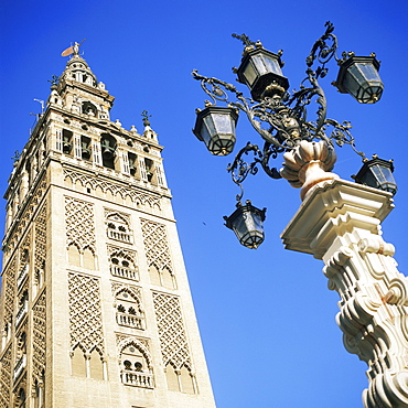 Giralda tower, Seville cathedral, Seville, Andalucia, Spain, Europe