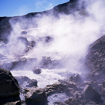 Geothermal steam vents, Iceland, Polar Regions