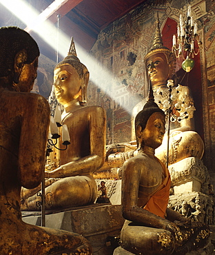 Buddhas, Wat Mahathat, Petchaburi, Thailand, Southeast Asia, Asia