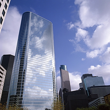 The Enron Building and other skyscrapers beyond, Houston, Texas, United States of America (USA), North America