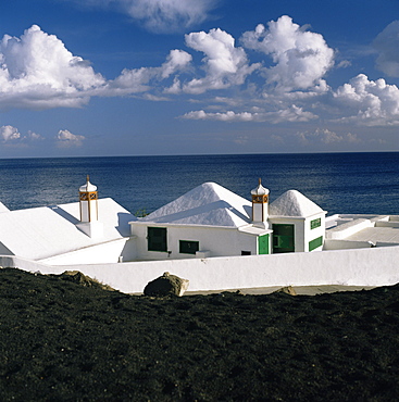 Beach houses, Lanzarote, Canary Islands, Spain, Atlantic, Europe