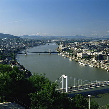 River Danube and city, Budapest, Hungary, Europe