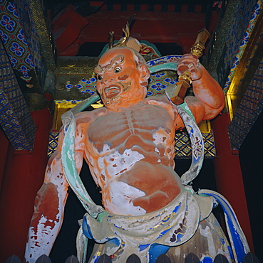 Toshogu Shrine, a guard of the Omote gate, Nikko, Honshu, Japan