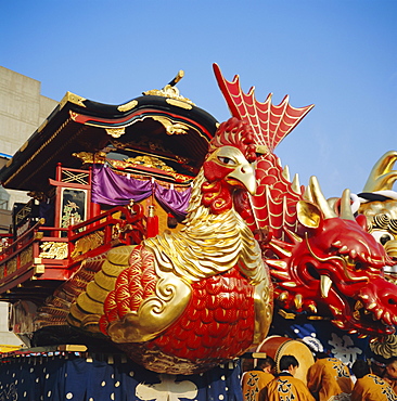 Hououmaru (chicken) float, Karatsu Okunchi Festival, Karatsu, Kyushu, Japan