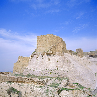 12th century Crusader castle in biblical land of Moab, Kerak, Jordan, Middle East