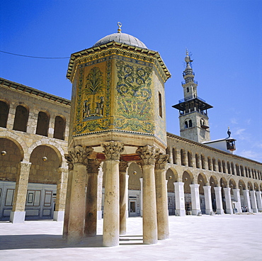 Omayyad Mosque, Treasury covered in mosaic, Damascus, Syria, Middle East