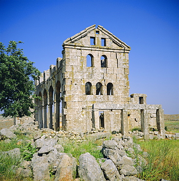 Basilica church, 372 AD, 'dead city' region in North Syria, Kharrab Shams, Syria, Middle East