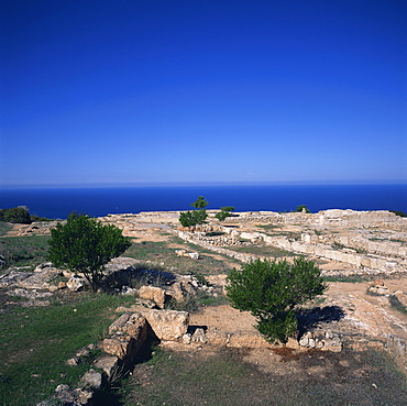 Persian style hilltop palace built 480 BC by king of Marion, redesigned in Hellenistic style and destroyed 400 BC, at Vouni, North Cyprus, Europe