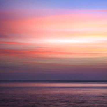 Sunrise on the Mediterranean Sea, Collioure, Languedoc-Roussillon, France, Europe