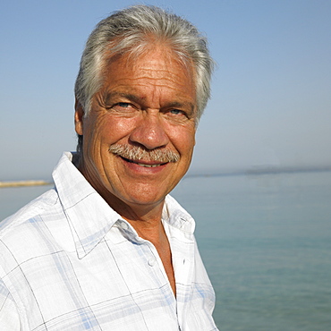 Senior man on beach