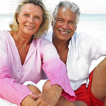 Senior couple on beach