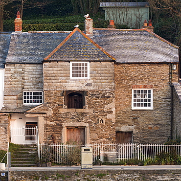 15th century Abbey House overlooking Padstow harbour, North Cornwall, England, United Kingdom, Europe