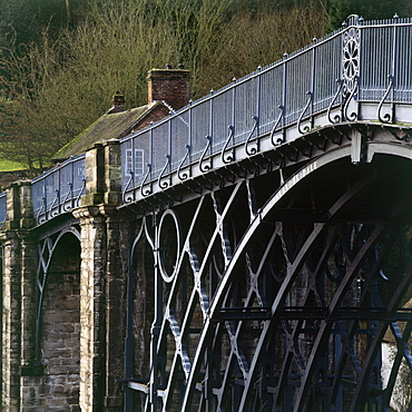 Detail of ironwork, Iron Bridge, UNESCO World Heritage Site, Shropshire, England, United Kingdom, Europe