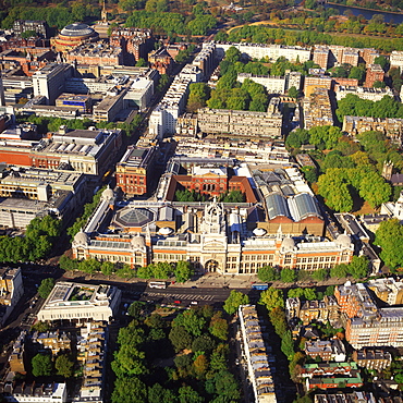 Aerial image of the Victoria and Albert Museum, Albertopolis, South Kensington, London, England, United Kingdom, Europe