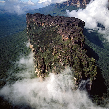 Aerial image of Weiassipu, Eastern chain of tepuis, Estado Bolivar, Venezuela, South America