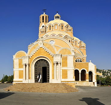 Maronite St. George Cathedral, Harissa, Lebanon, Middle East, West Asia