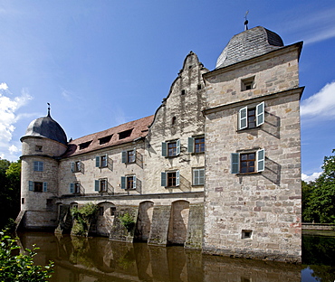 Wasserschloss Mitwitz moated castle, Landkreis Kronach district, Upper Franconia, Bavaria, Germany, Europe