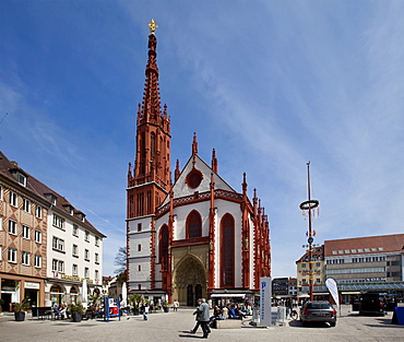 Marienkapelle chapel, market place, Wuerzburg, Bavaria, Germany, Europe