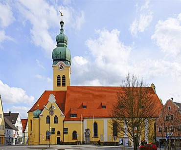 St Laurentius parish church, Wolnzach, Upper Bavaria, Germany, Europe