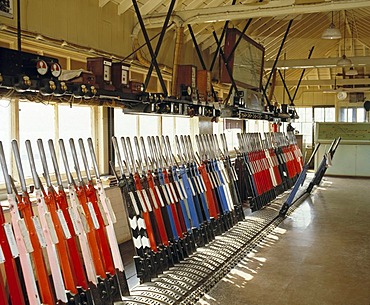 Interior of railway signal box, Westbury, Wiltshire, England, United Kingdom, Europe, 1980s