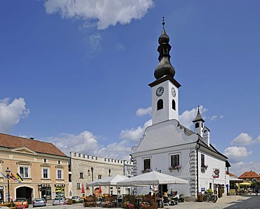 Schranne old town hall, main square of Gmuend, Waldviertel region, Lower Austria, Austria, Europe