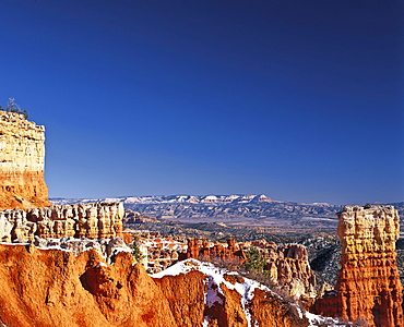 Bryce Canyon National Park, erosion, fresh snow, Utah, USA