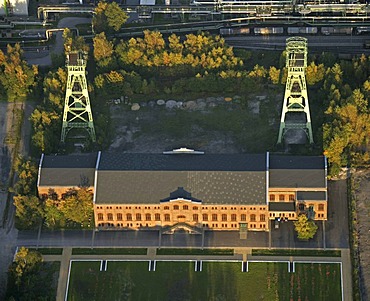 Aerial photograph, Maschinenhalle Zweckel, hall of machinery Zweckel, colliery buildings, Gladbeck-Zweckel, Gladbeck, Ruhr Area, North Rhine-Westphalia, Germany, Europe