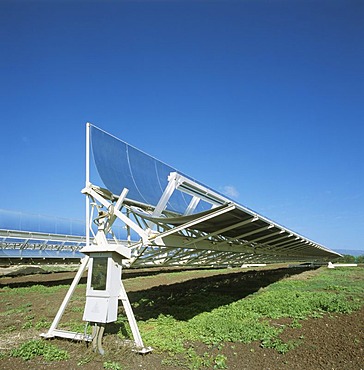 Tenerife Canaries Canary Islands Spain Parque Eolico near El Medano modern solar plant