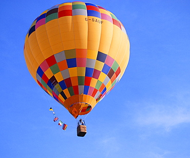 Hot-air balloon, near Schwaebisch Hall, Germany