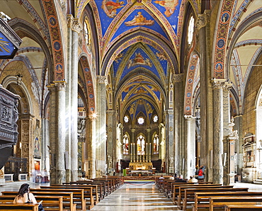 Interior view of Santa Maria sopra Minerva Church (Gothic church), Rome, Italy, Europe