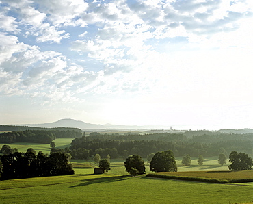 Hilly landscape, Chiemgau, Upper Bavaria, Germany