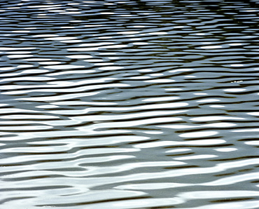 Small waves on the surface of a lake, reflections