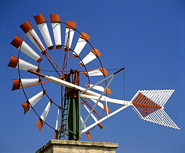 Windmill at Palma de Mallorca Airport, Majorca, Balearic Islands, Spain