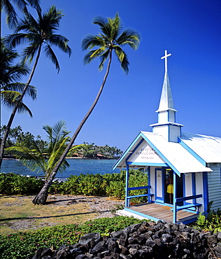 Historic St. Peter's Church in Kahaluu, Hawaii, USA