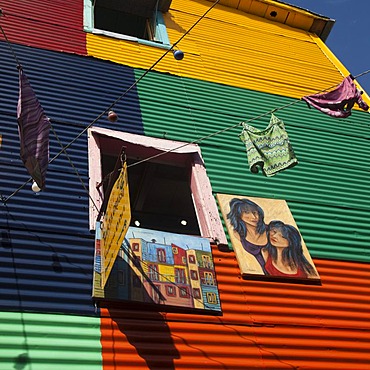 Typical colourful house in the La Boca neighbourhood, Buenos Aires, Argentina, South America