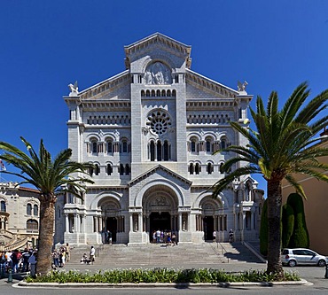 Saint Nicholas Cathedral, Notre-Dame-Immaculee Cathedral, neo-Romanesque, Monte Carlo, principality of Monaco, Cote d'Azur, Mediterranean, Europe, PublicGround