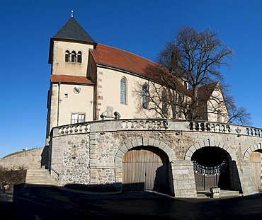 Parish Church of St. Peter in Petersberg near Fulda, Rhoen, Hesse, Germany, Europe