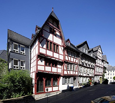 Half-timbered houses, historic town centre, Wetzlar, Hesse, Germany, Europe, PublicGround